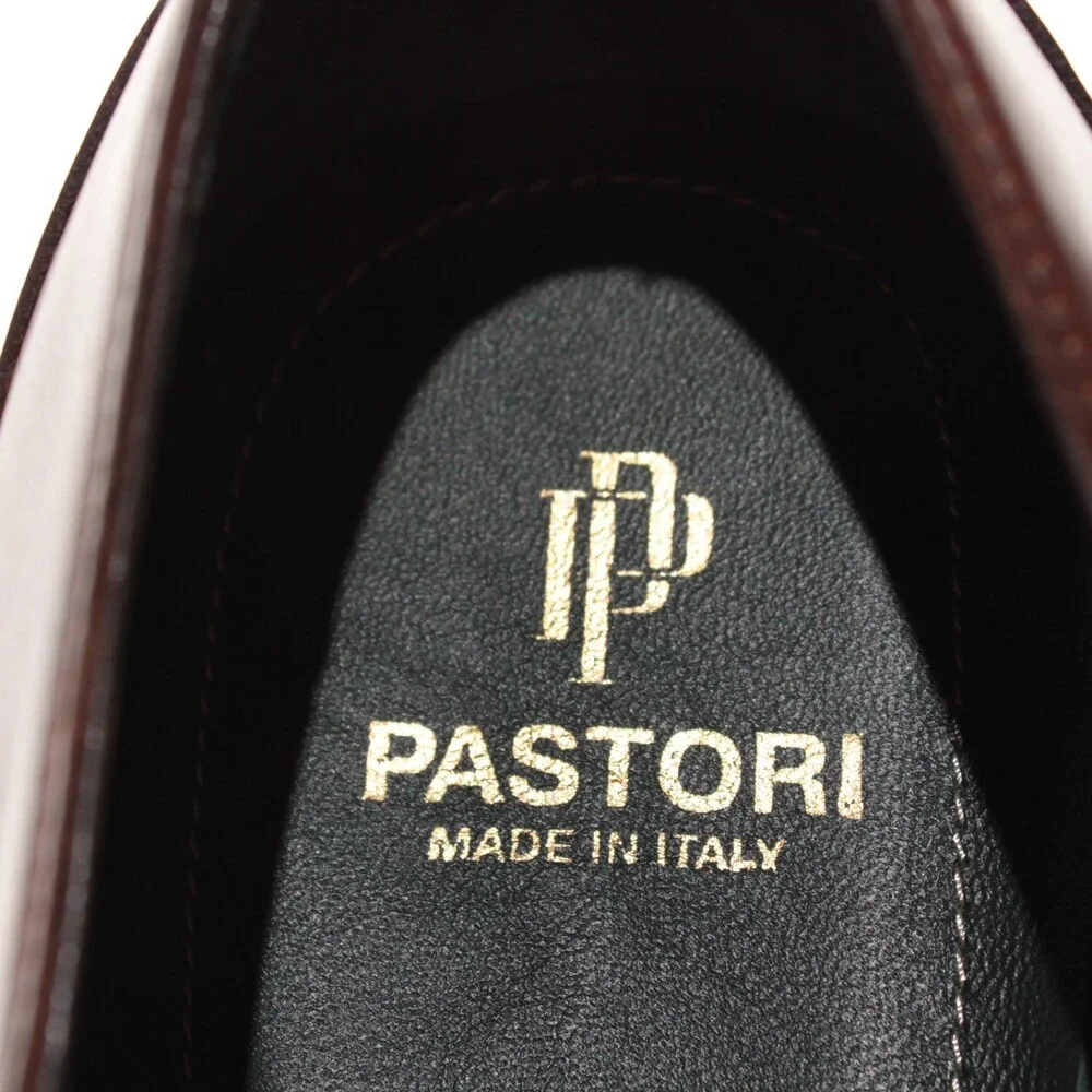 Pastori NWB Single Monk Strap Dress Shoes Size 12 US in Brown Leather